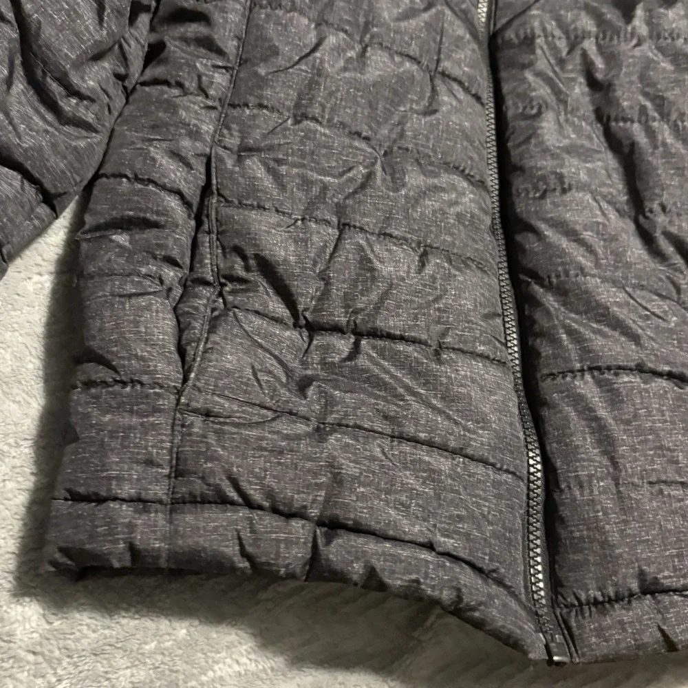 Gerry boys S 7-8 coat gray/black Quilted Winter Jacket zip high neck soft shell